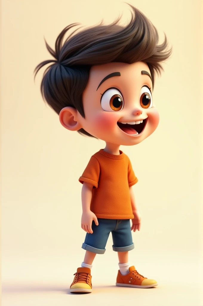 Animated full body boy without background