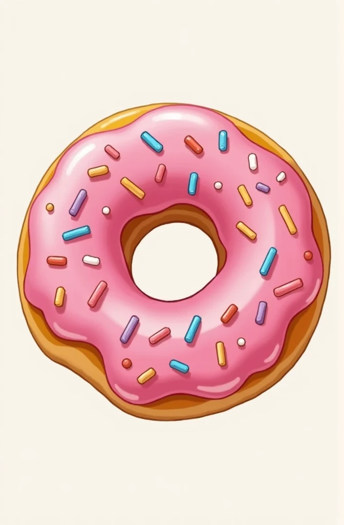 Round business card with image of a donut