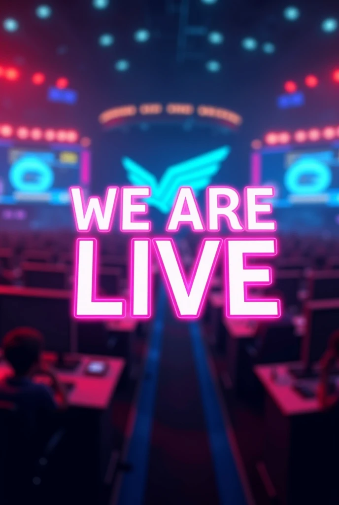 A photo that says ( WE ARE LIVE ) I want you to design them streamer style