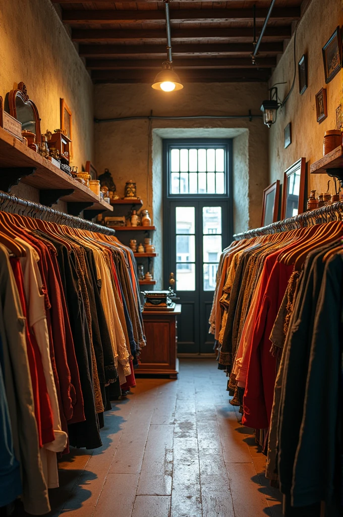vintage second hand clothing store 