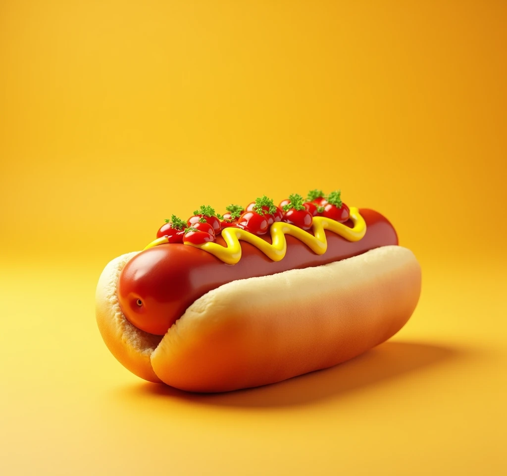 hot dog wallpaper image for advertising