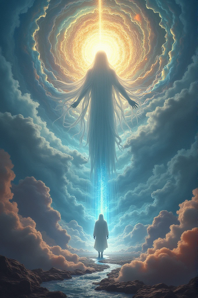 God coming down, next to gels,
the world at your feet