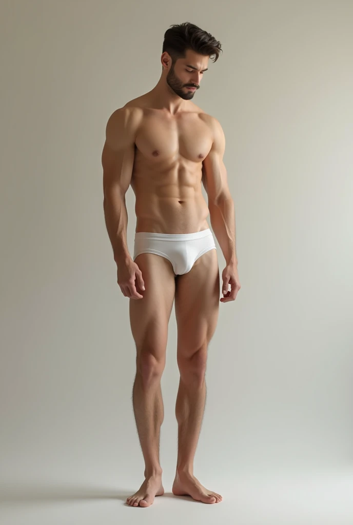 a man without clothes and without underwear, completely naked