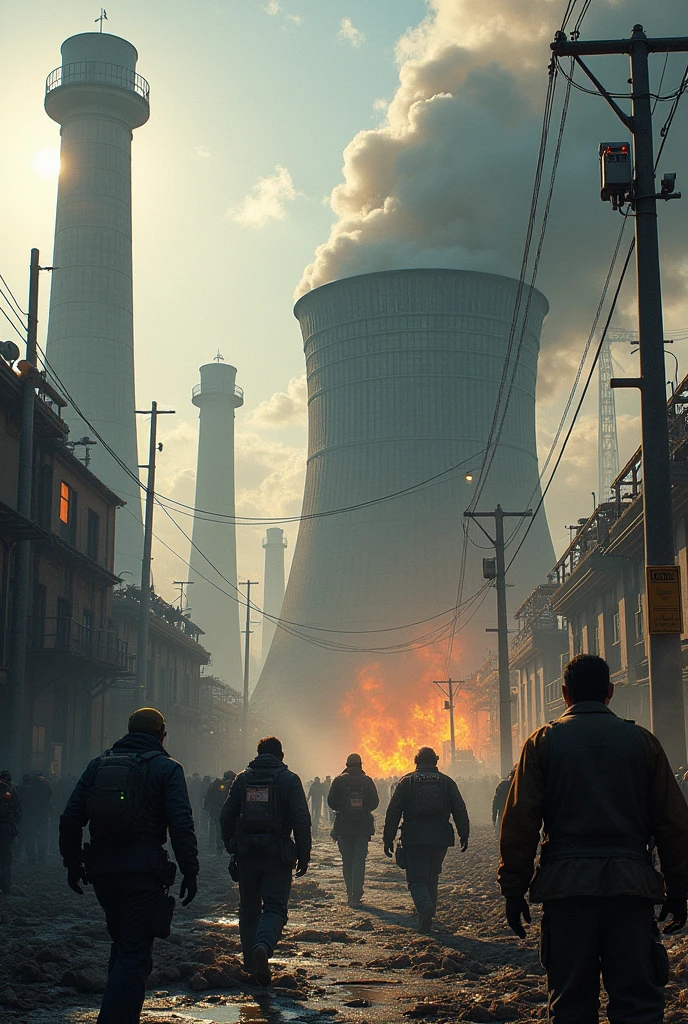 Chaotic scenario with power plants