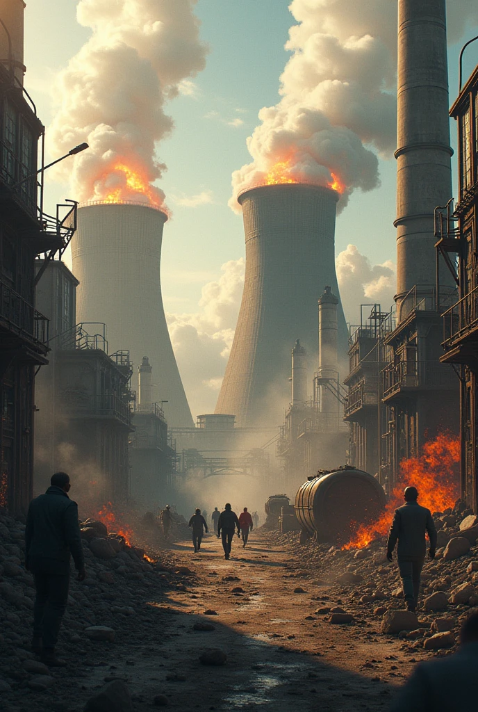 Chaotic scenario with power plants