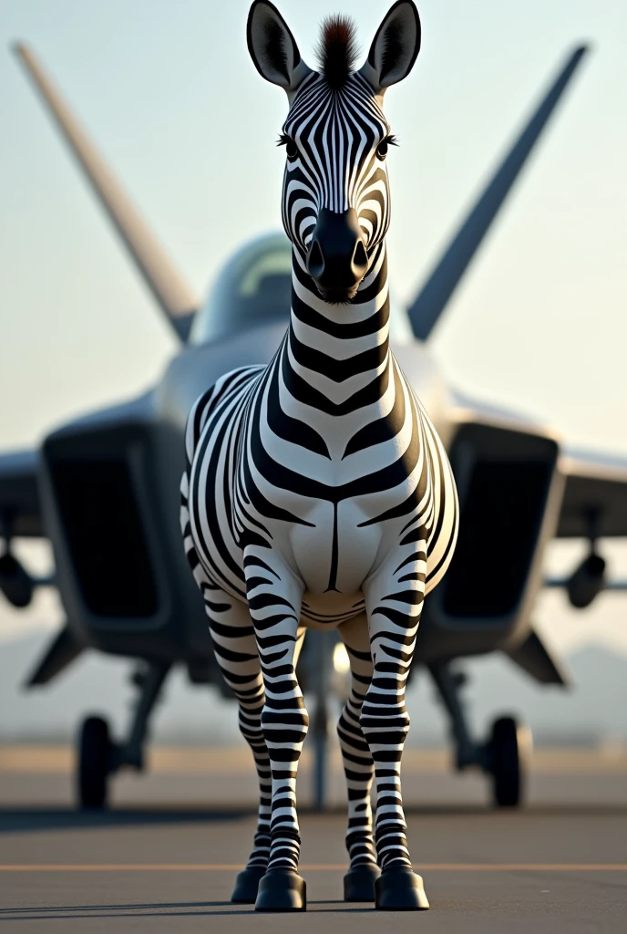 standing zebra as mascot of juventus club with american plane 