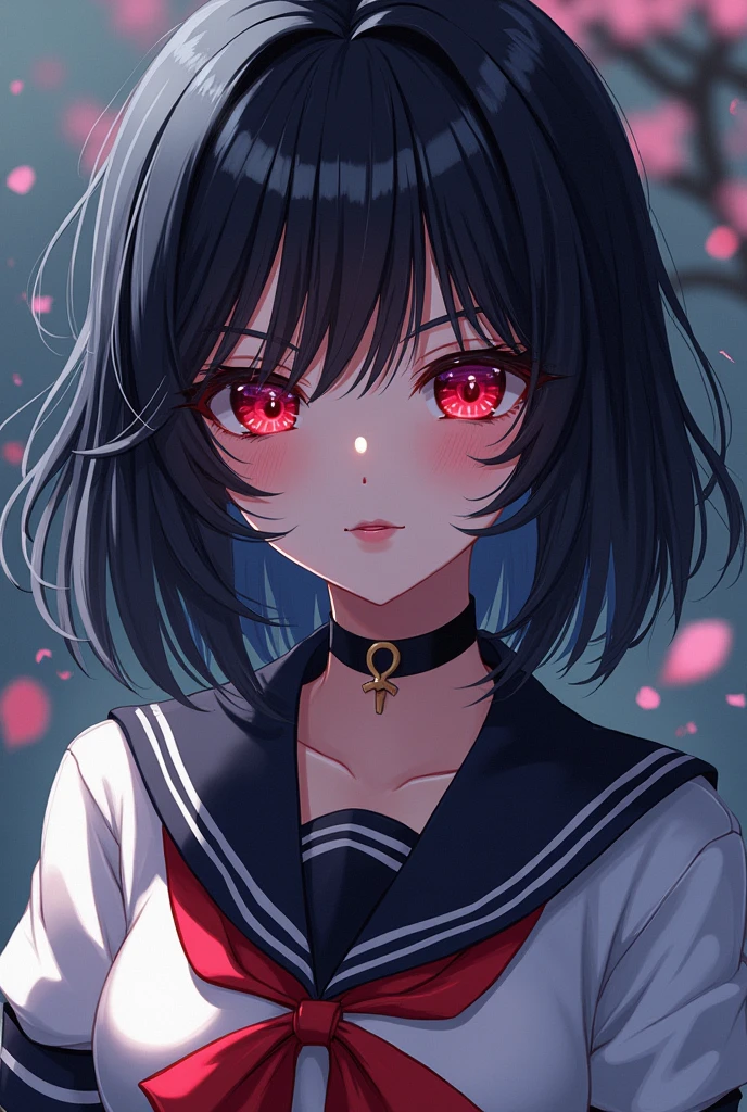 Date a live Kurumi tokisaki kaoletas black hair red eyes Sailor moon