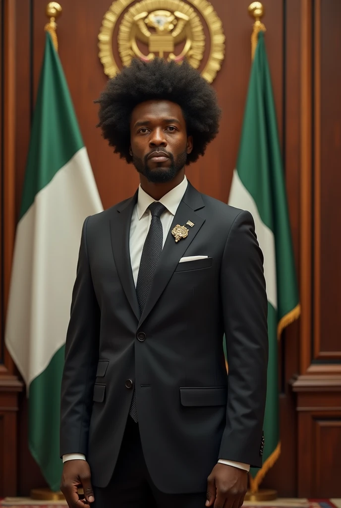 Afro male as a Nigerian president