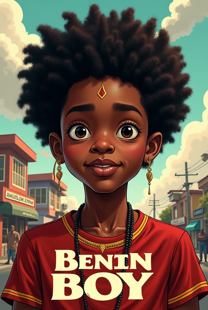 Afro male in Benin City Edo State with the word Benin Boy