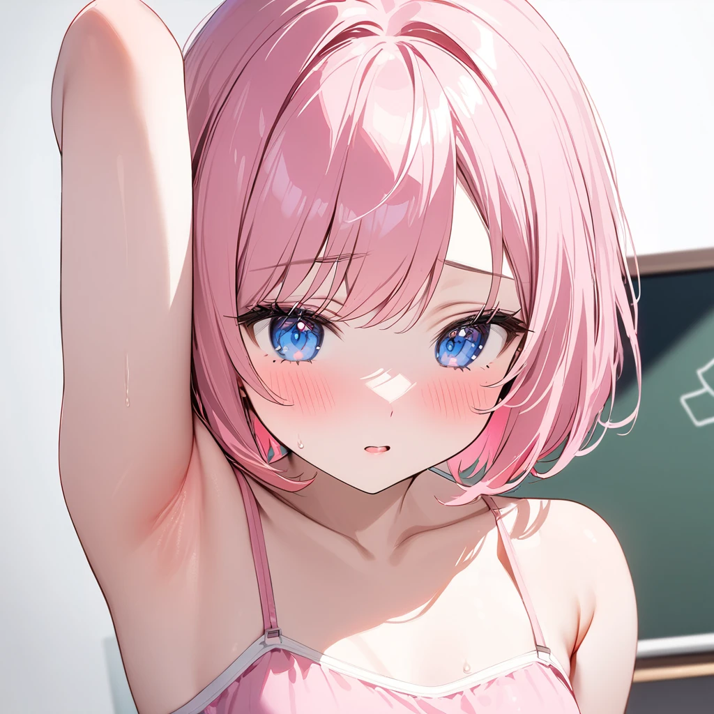 (1 girl),(Best Picture Quality, 8K, Masterpiece:1.3), (high school student:1.5), ((pink lob hair:1.1)), (bob cut),(swept bangs), (cute eyes, pupil black, iris skyblue, youthful face), (mole under right eye), (standard weight), (small breasts), (glistening skin:1.1),(pink playboy bunny costume:1.2), VIP lounge in casino, (breasts out:1.2), (nipples:1.3), (nsfw:1.3), steam, (sweat:1.3), (orgasm face,1.7), (flustered:1.3), sweat, (cowgirl position:1.3), (penis:1.3), 1 boy, (cum:1.5)