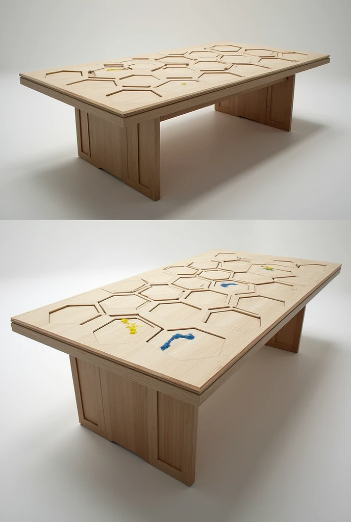 Create a table with octagons that can be written inside