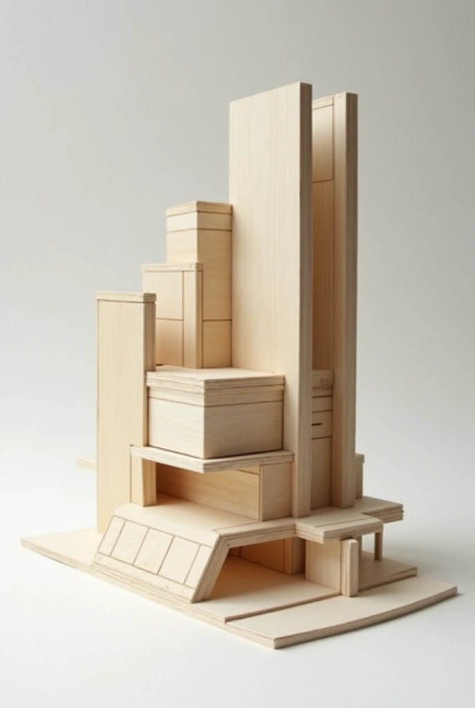 I want a simple technical model to make with balsa sticks as if it were a modern building