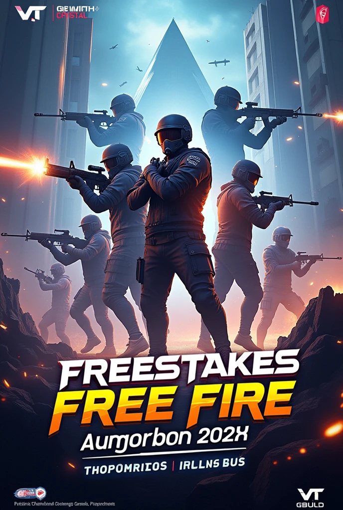 Create an announcement about a free fire championship organized by the VT Guild_Crystal