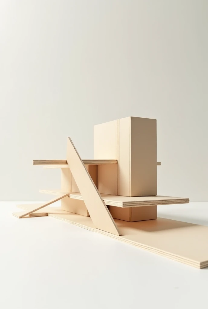 I want a very simple technical model to make with balsa sticks as if it were a modern building
