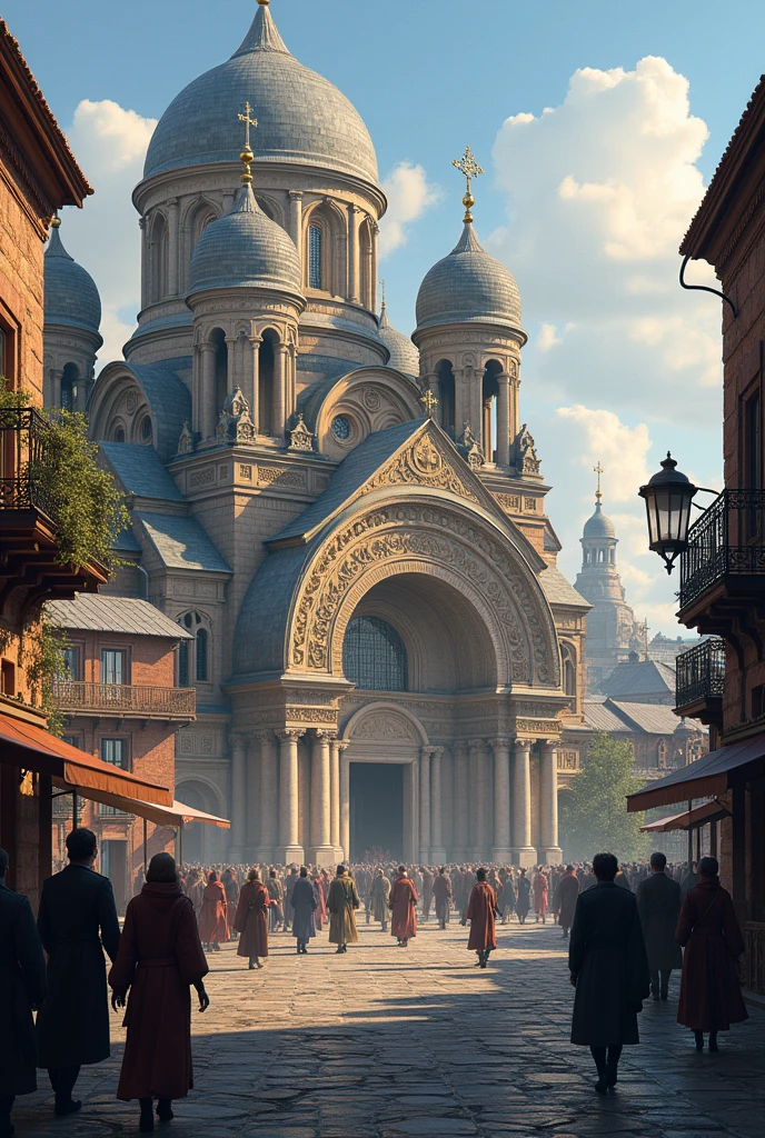 A historic city with an Orthodox cathedral converted into a center of worship.