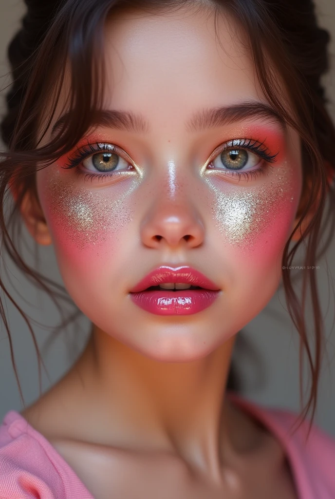 lipstick, shadow and glitter for girls