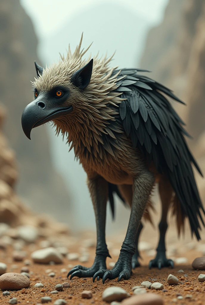 Dog and a johncrow mixed together