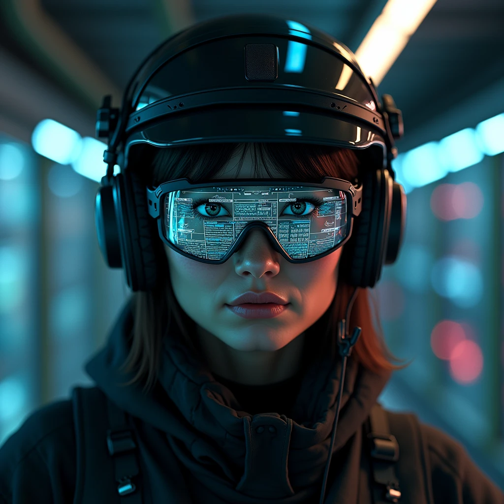 (work of art:1.2,Distinctive Quality,mirror-like,Cinematic experience),8k,wall-paper,ray tracing,(Woman),They are standing,(美しいWoman),(Wearing futuristic tactical glasses:2.0,Tactical data is displayed on the glasses:2.0,Detailed drawing of glasses:2.0),(tactical bodysuit),(tactical helmet:2.0),(Tactical headset),(Intercom microphone),(A face with attention to detail,Detailed texture skin,beautiful fur),(looking at the camera),(正面),(Close do rosto:2.0),(Hole in the server:2.0),(darkness:2.0)