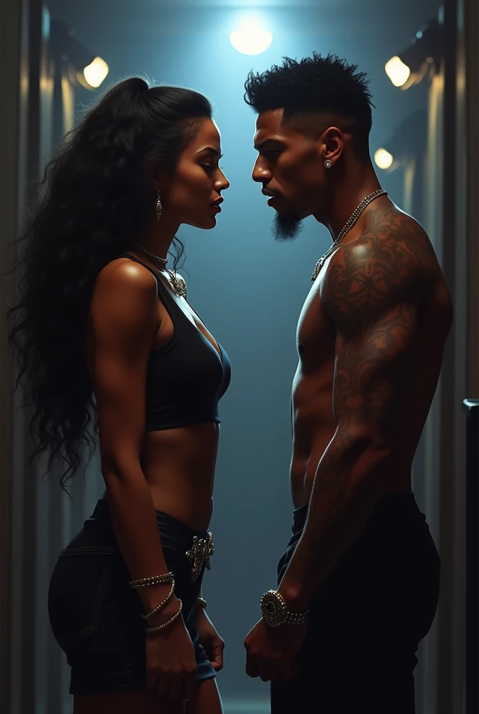 Aaliyah arguing with Chris Brown