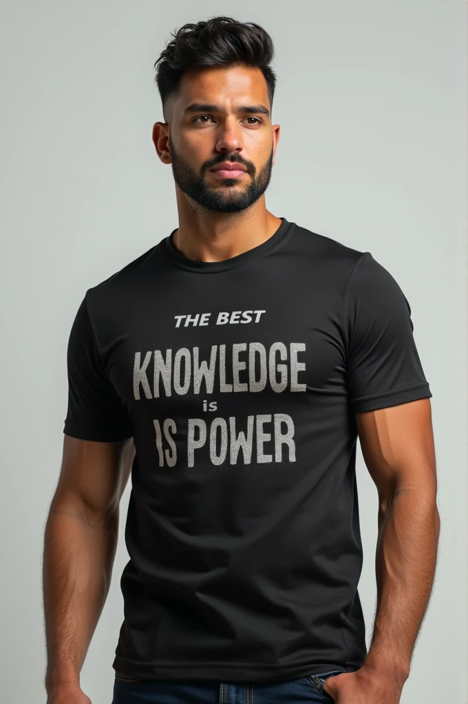The best knowledge is power logo t shirt in the world