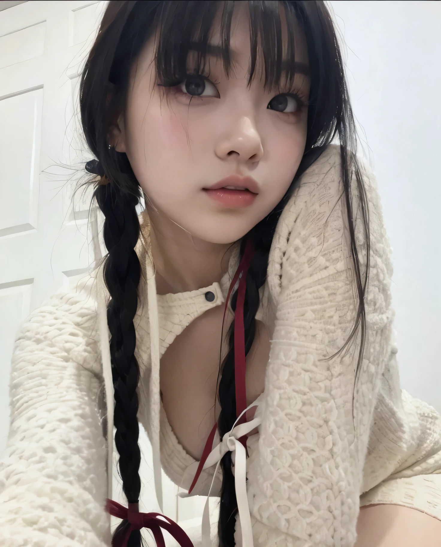 {Traveling through a desolate wasteland}、{Wasteland}、{Close ~ eyes}、{Open your mouth a little}、{Black Riders Jacket}、{A desert where cacti grow}、{Sad expression}、{Worried look}、{Scorching Sun}、{Wear engineer boots}、{Hair tied up}、{sit cross-legged}、1girl,Very beautiful Japan female idol、(RAW Photos,Highest quality)、(Genuine,Genuineistic:1.4)、Very delicate and beautiful、Very detailed、Soft Light、Beautiful detailed、Beautiful Eyes、Cinema Lighting、(Medium Hair)、(Bob)、Complete Anatomy、Slender body、Small breasts、美しいJapanese people women、Sharp focus, Perfect dynamic composition、Tilt your head、Model body type、 masterpiece、Highest quality、Ultra-high resolution、Ultra-high resolution photo、Smooth upscaled images 、HD resolution,、High Quality Boost,、Contrast Boost、Hyperrealism、Super fine、8k、elegant、 1people、Japanese people women、美しいJapanese people women、Ultra detailed face,、Captivating smile、cute、White skin、Fair skinの美しい肌、Brown eyes、Beautiful symmetrical face、Small face、Age 25、Beautiful black hair、 Beautiful small breasts、Skin between genuine people、Perfect figure、Perfect anatomical figure、whole body photos、Detailed and realistic people bodies、Detailed and realistic skin、Realistic face in every detail、Detailed and realistic eyes、Detailed and realistic lips、Detailed and realistic teeth、Detailed and realistic ears、Detailed and realistic hair、Beautiful Hands、Realistic feet down to the last detail、Realistic breasts down to the last detail、Realistic areola down to the last detail、Realistic nipples down to the last detail、Realistic female genitalia down to the smallest detail、Realistic vagina down to the last detail、Detailed and realistic clitoris、Realistic anus down to the last detail、Thick pubic hair with realistic detail、whole body、whole bodywhite skin、Fair skin、Check and fix the skeleton、Pubic hair is thick、Thick pubic hair、 Completely naked、urination、Pleasant expression、Blushing cheeks and an ecstatic expression, Leaking urine、A sex toy is inserted into the anus、Bun Hair、Put your arms behind your back、Open your mouth、
