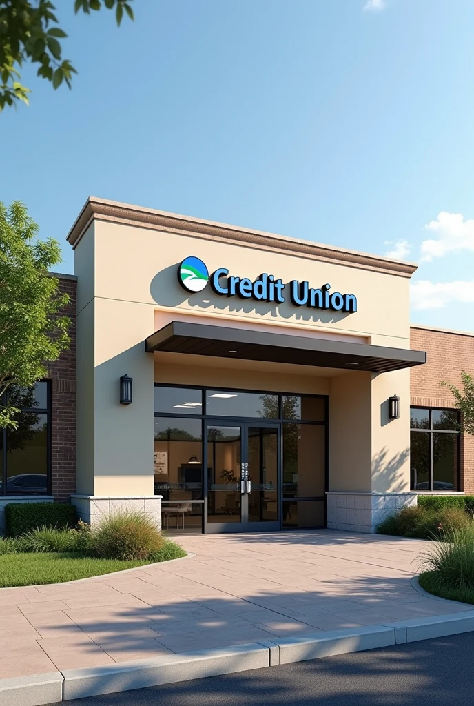 Give me a picture of a real credit union, with simple features, originally from the USA