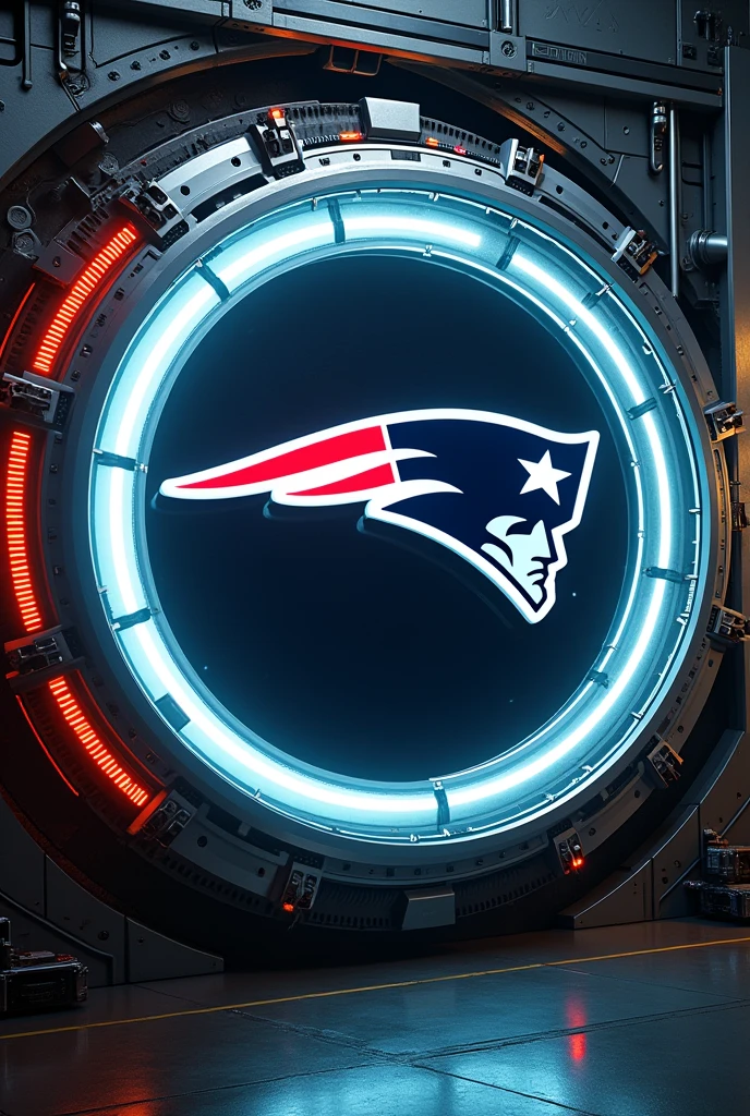 Reactor ARC con el logo de los New England Patriots de frente