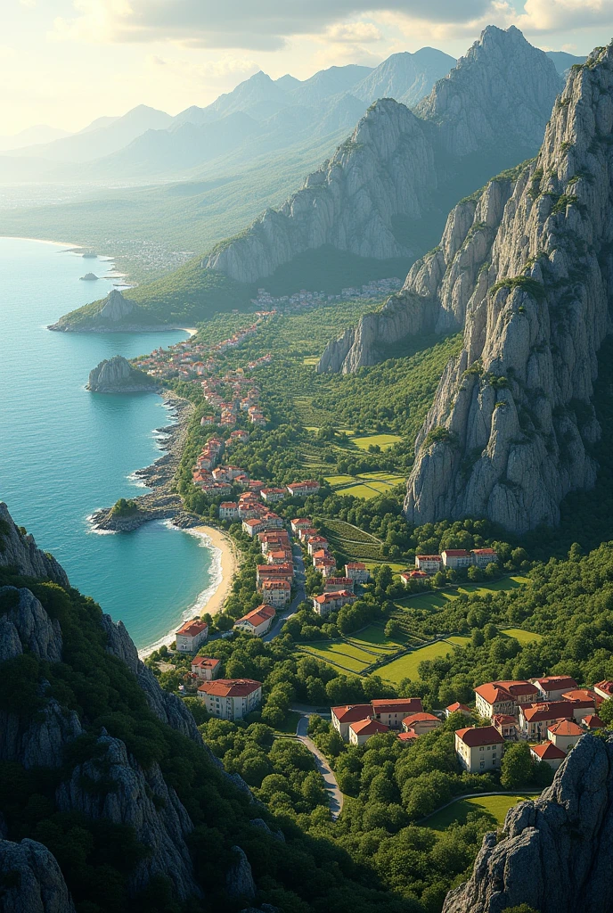 An aerial part of the Croatian land