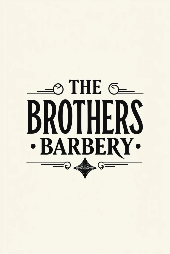 Logo que contemple solo letras y diga the brothers barber academy 