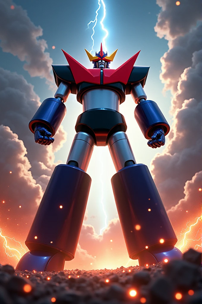 Mazinger Zero throwing his points 