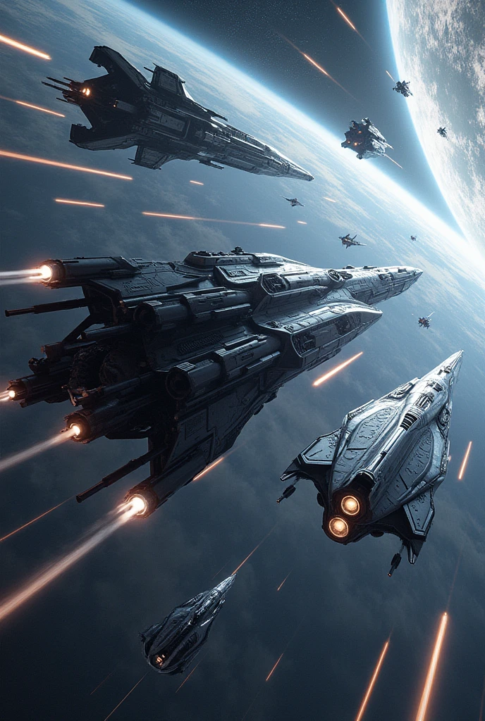 I would like that the design of the two groups of spaceships were different, maybe black spaceships vs white spaceships