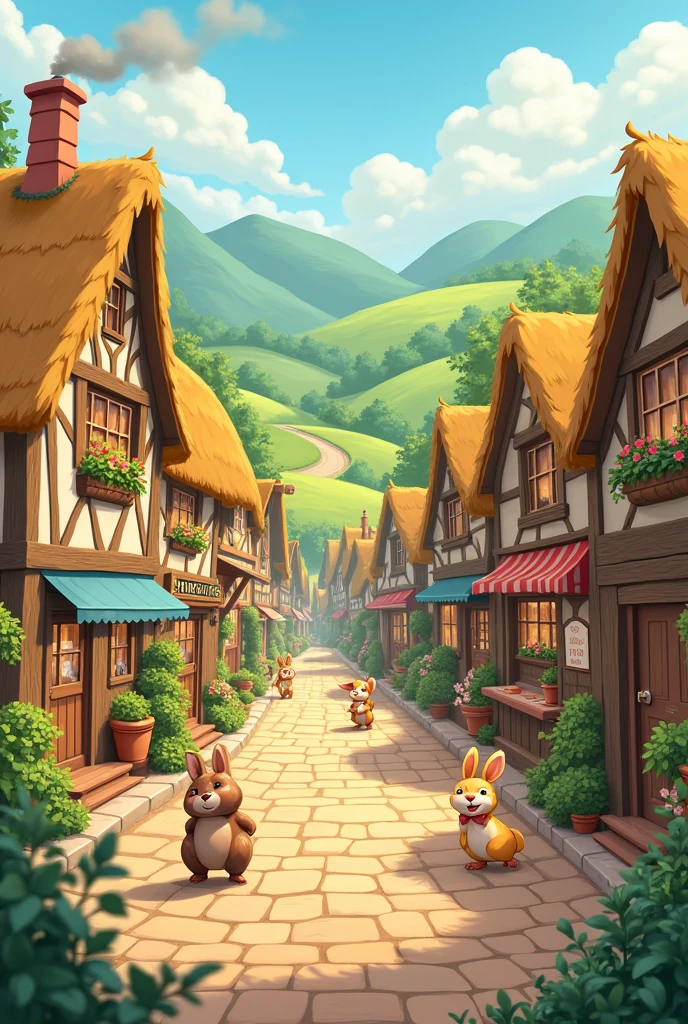 Village image cartoon 2d