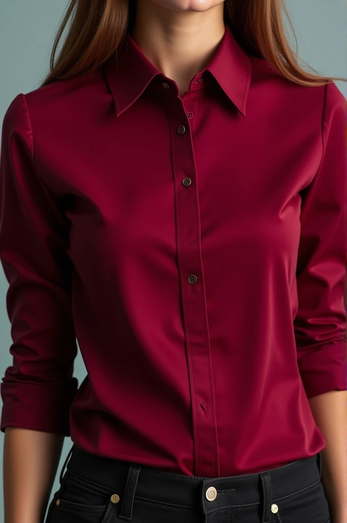 Wine red fitted shirt