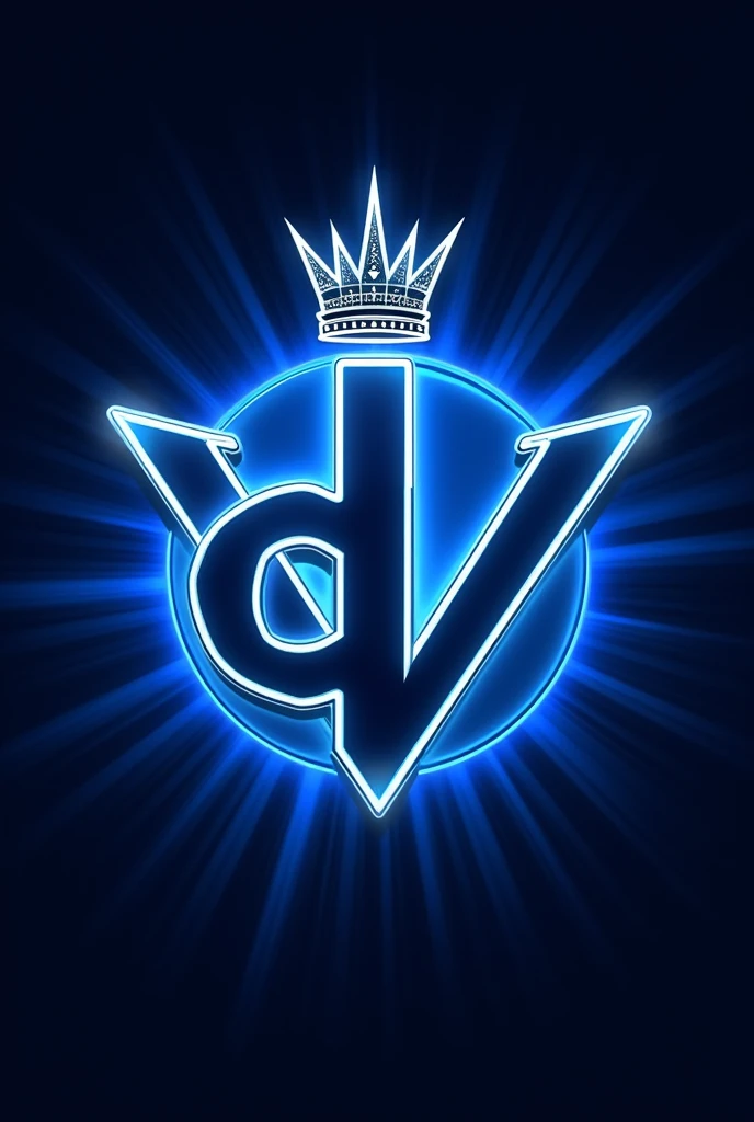 DV👑 ,profile logo WITH BLUE RAYS