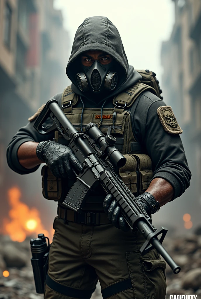 Create an image of a goost cod warzone character to put on your YouTube profile
