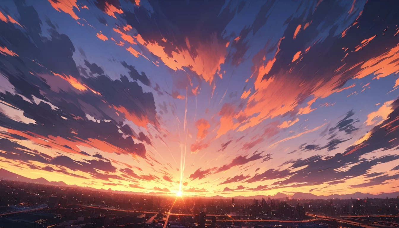A huge sky at sunset
