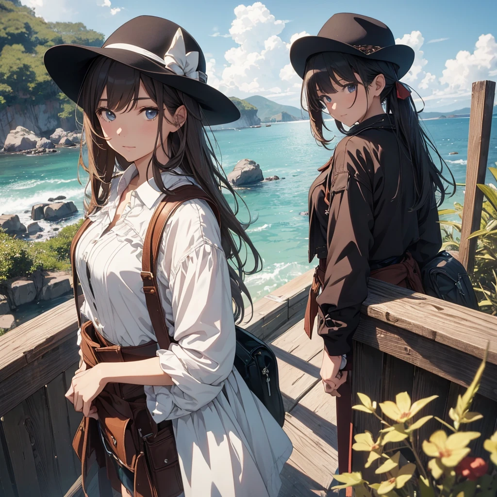 masterpiece, best quality, solo,1girl,looking at viewer,outdoor, cowboy shot,sea,anime style,
anne