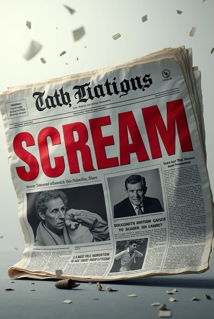 newspaper screaming