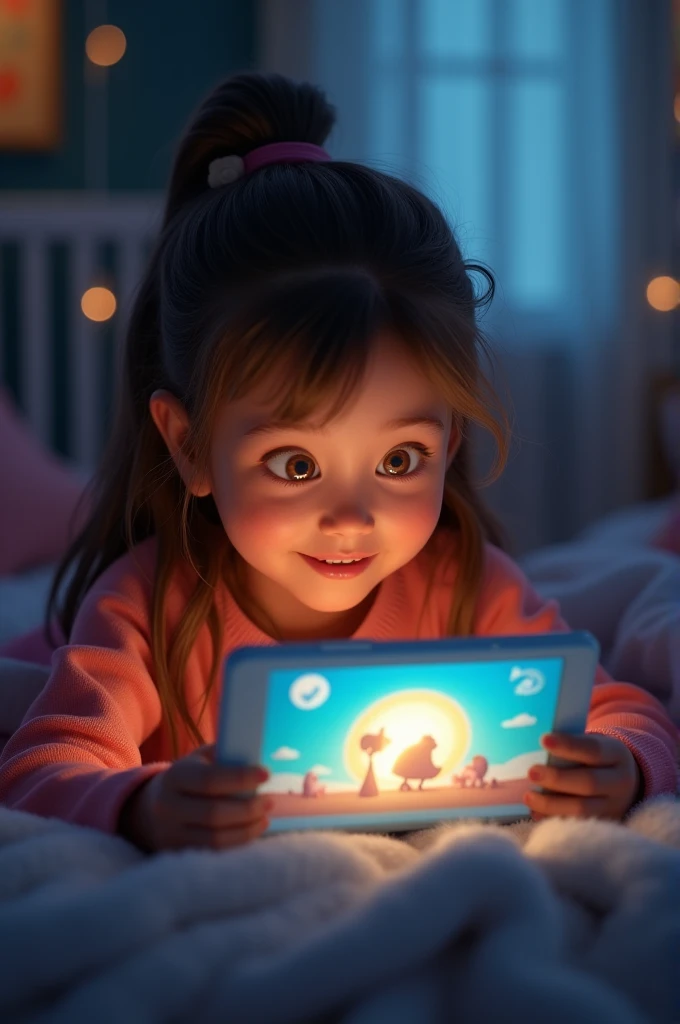 I want a picture of a girl watching YouTube