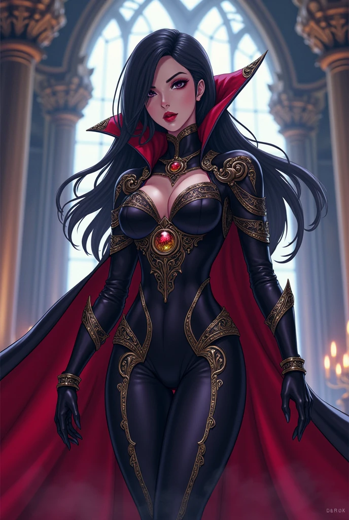 Zatanna zatara in a full medieval style anime costume