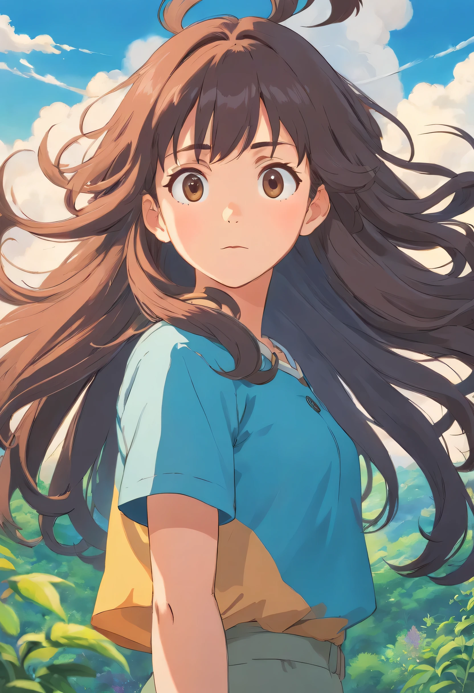 blackquality hair , , a determined expression,