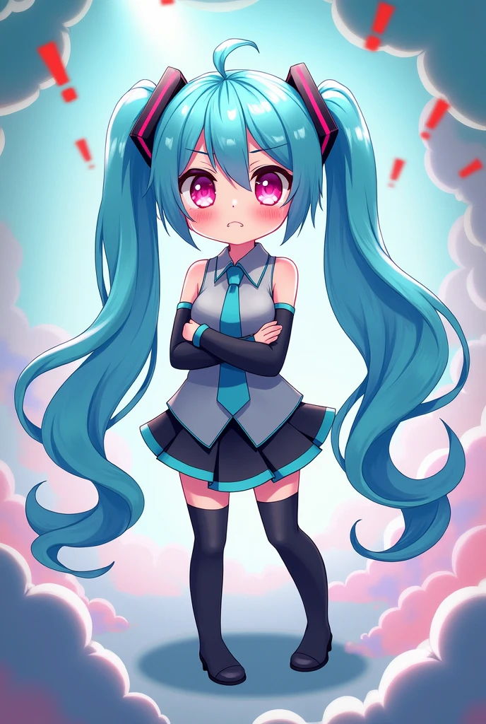 hatsune miku, farting, angry, cute, fart, thigh high socks