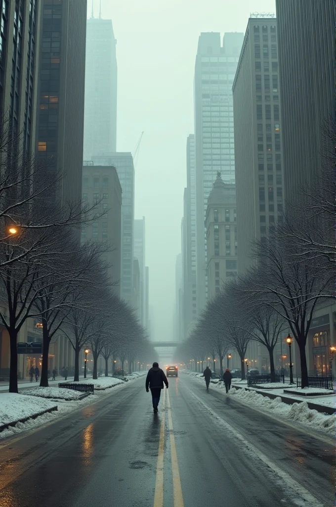 On March 26, 1984, em Chicago, Illinois, the weather was cold, with temperatures ranging between 1°C and 4°C (34°F e 39°F). There was light precipitation, including drizzle and light snow, and the sky was cloudy for most of it
