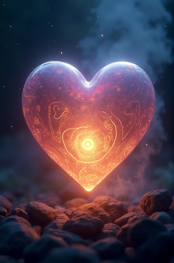 Create a heart with a treasure 
