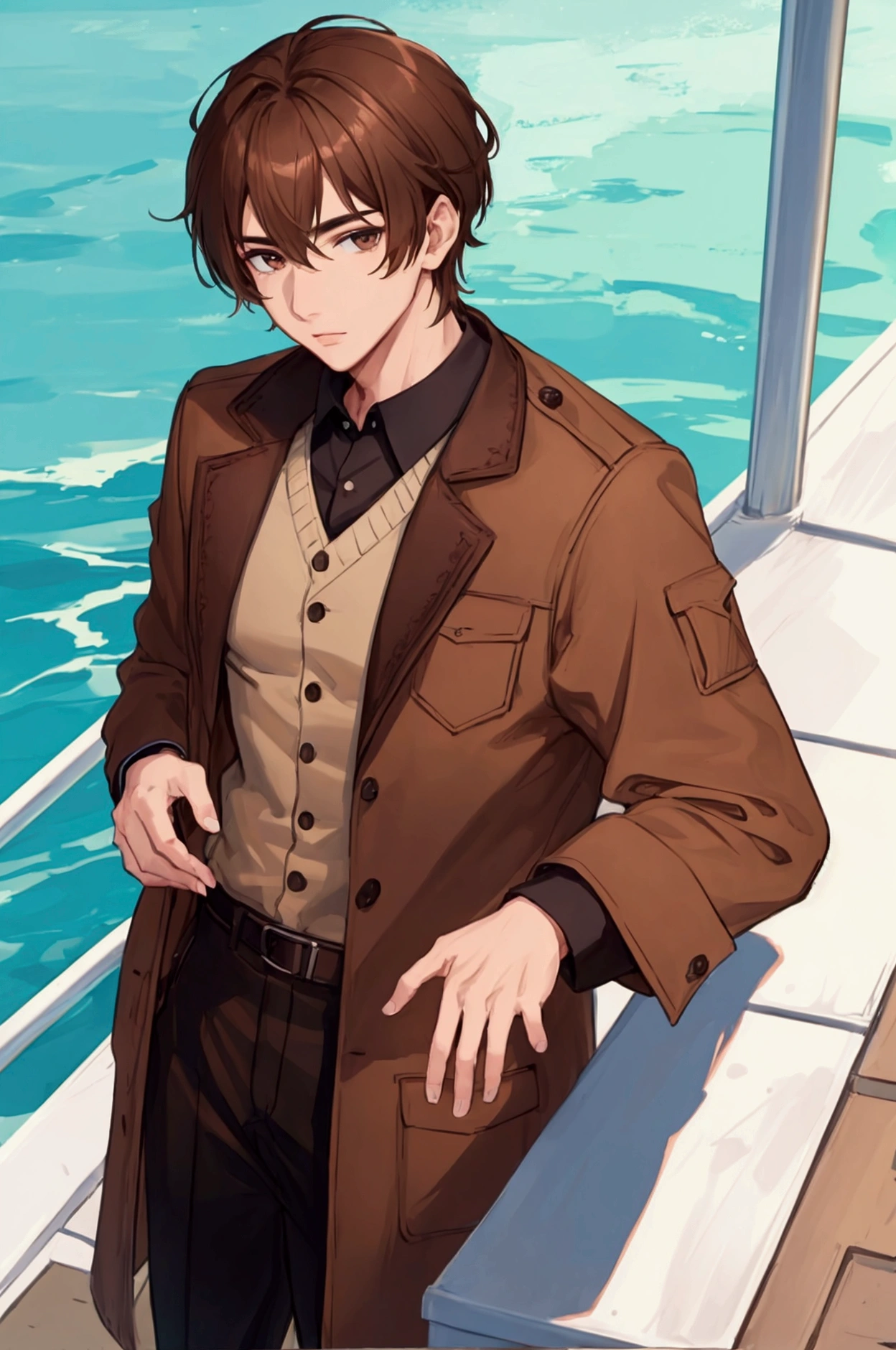 Man, male, brown hair, brown eyes,