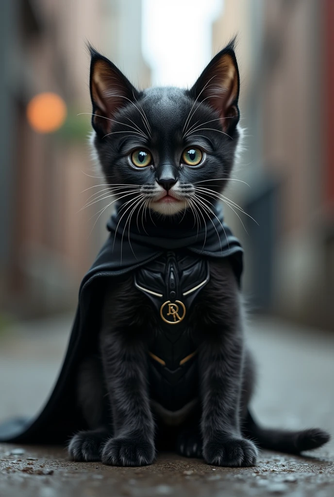 Kitten dressed as a cat woman