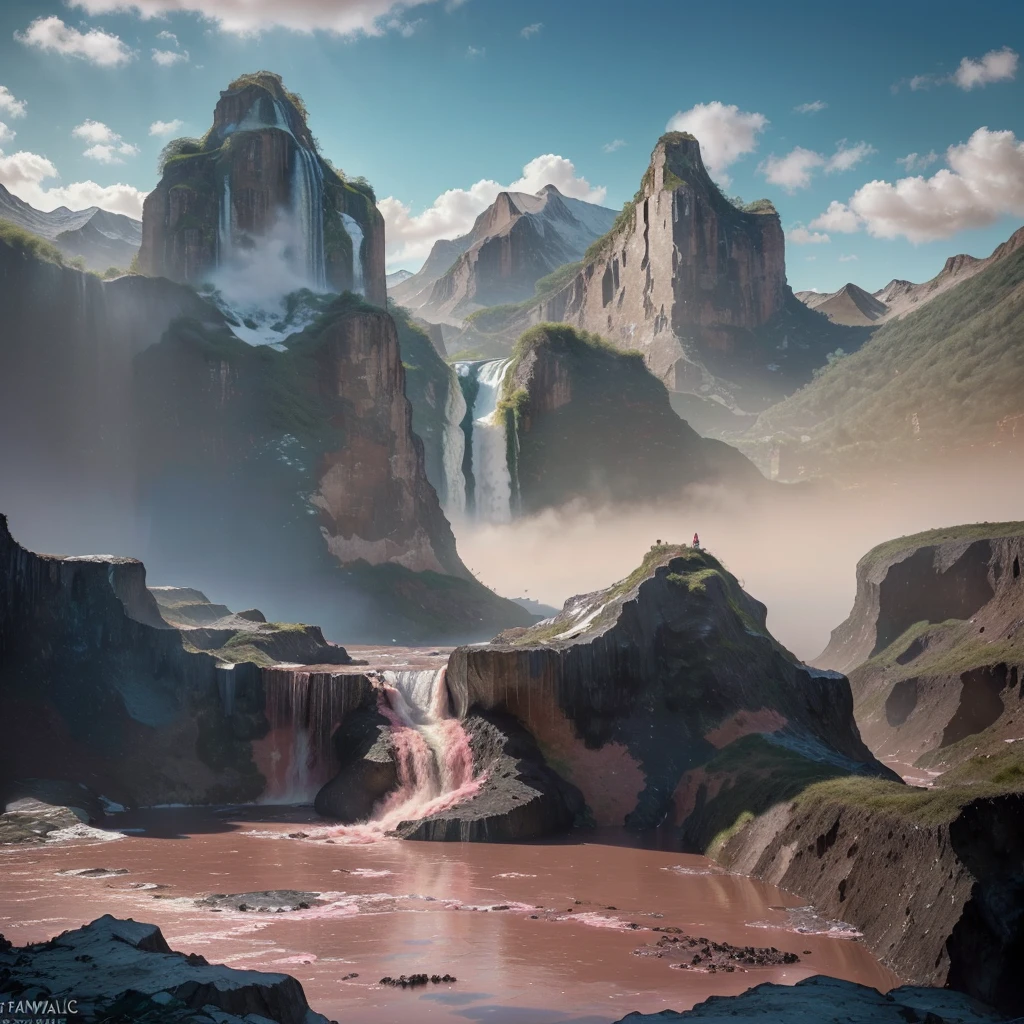 extremely high-resolution details, photographic, realism pushed to extreme, incredibly lifelike, highest quality, masterpiece,  (unRealistic, photoRealistic), Dreamy and imaginary landscapes , epic scenes,very bright day , (Fantasy, Unsurreal landscapes, Super detailed, (Flying futuristic  steel Castles , Floating  Islands in the Sky) , Intense lightning, ,very huge waves in the Lake,the sky reflected on the lake surface,  Reflections , (((roses and orchids gardens , bright day light, pink and blue clouds, waterfalls in the sky, realistic style))), Hyperrealistic drawing , burning futuristic skyscrapers, ,timeless realms, very huge crazy waves with silver surface reflections, sharp focus, (close-up), (bright tones ), (deep blue tone),((( realistic, Hyperrealism, vivid colours , landscapes , alien nature , ((science fiction themes)), ((mountains and abyss)) , ((water resources and waterfalls)) ,  brilliant images  , dramatic, highly detailed