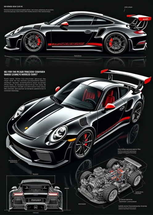 Fiche technique Porsche GT3 rs black print