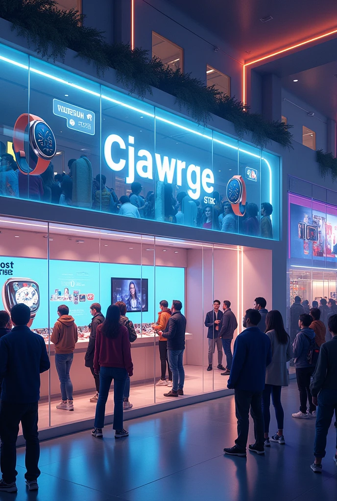 Image that shows that it is a social network and technology and smartwatch store