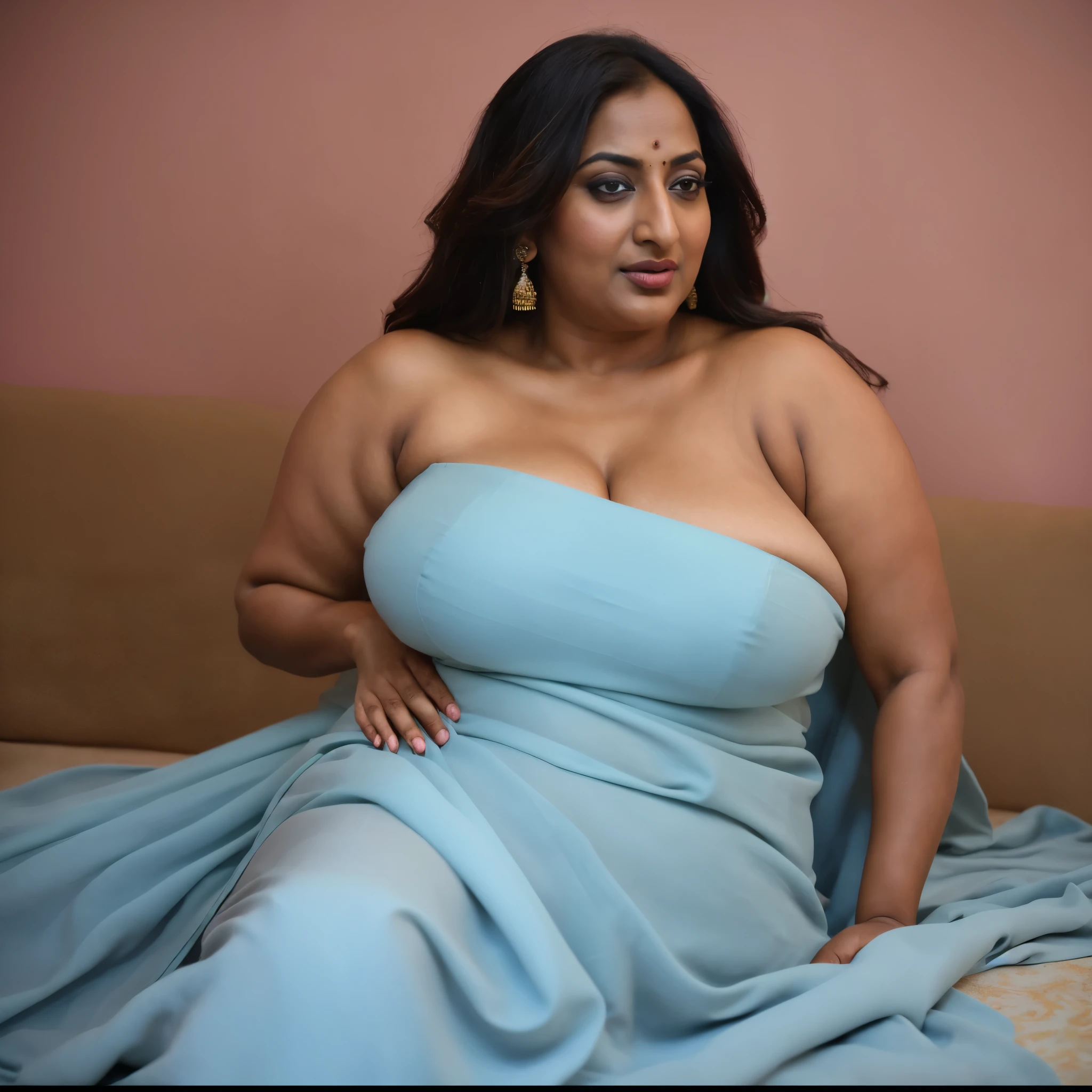 Realistic Representation of Savita bhabhi, sexy Savita aunty, tempting figure, busty aunty, goddess of lust, cougar lady, mommy, mommy figure, bulky figure, big milkers, deep cleavage, juicy fleshy figure, heavy bust, heavy hips, doodhwali, sizzling hot, Nextdoor aunty bhabhi , unsatisfied housewife, chubby aunty, sweat, oiled body, irresistibly hot, inspired by famous Indian adult comics by amarshrostha, Foto RAW, photorealistic, photography, full body shot, 50 years old Woman, master shot, perfect eyes, goddess like beauty, pierced eyes, perfect thick chubby mallu Desi aunty bhabhi, Wearing a Stanapatta, a chest-band.Saree model, model Photography, Indian saree shoot, Indian traditional wear advertising photography, traditional wear brand shoot, face of Indian actress Sonakshi Sinha, masterpiece, realistic,realism,incredible details,pleasure,photorealism, detailed skin,skin pores, high contrast, photorealistic Artstation 8k HD digital art trend of high definition and detailed realistic skin texture,ultra detail, realistic skin texture, armature, best quality, ultra high definition,(photorealistic:1.4),high resolution,detail,raw photo,sweat, Re sharp, by Lee Jefferies Nikon D850 Film Stock Photo 4 Kodak Portra 400 Camera F1.6 Lens Rich Color Ultra Real Realistic Realistic Textures Dramatic Lighting Unreal Engine Trending at Art Station Cinestill 800,(pele altamente detalhada: 1.2), 8k UHD, DSLR, soft-lighting,alta qualidade, grain of film, Fujifilm XT3,she didn't like to wear blouse or bra, intricate, she is happy to wear only saree, she hates blouse or bra, detailed hairy armpits, hyper realistic skin, skin pores, veins,wet body,premium ethnic jewellery,hyper realistic sweaty body,sweat,veins,detailed hairy stubble armpits, hyper realistic hairy armpits,low waist saree,deep juicy navel, insane details,stretchmarks,moles on breast, freckles 0.1,sensual desire,erotic fantasy,busy housewife,very busy in house chores,kaamwali aunty,alluring figure,thick arms thighs